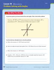 lesson 18 problem solving with angles answer key