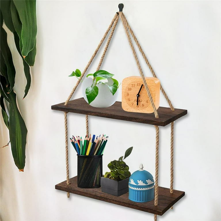 wooden shelf hanging