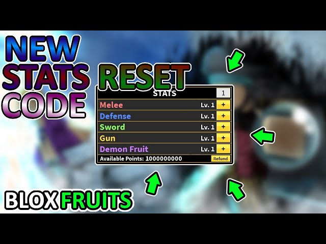 blox fruit stat reset codes