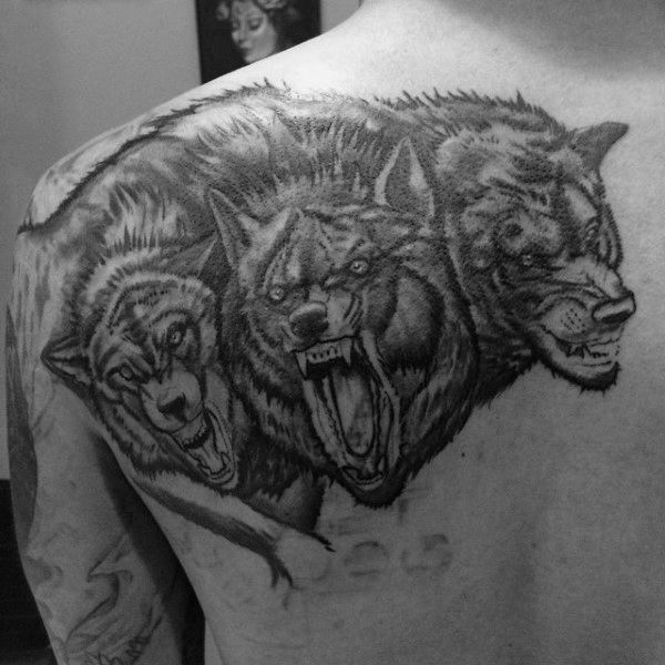 3 headed wolf tattoo