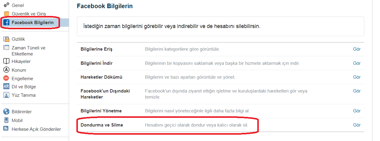 kapanan facebook hesabımı nasıl açarım