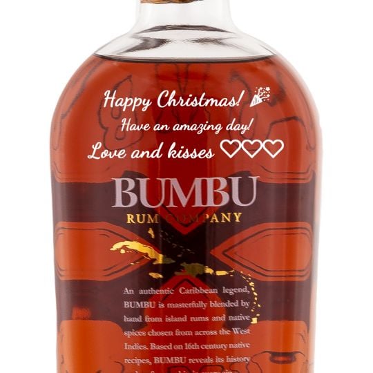 personalised rum bottle