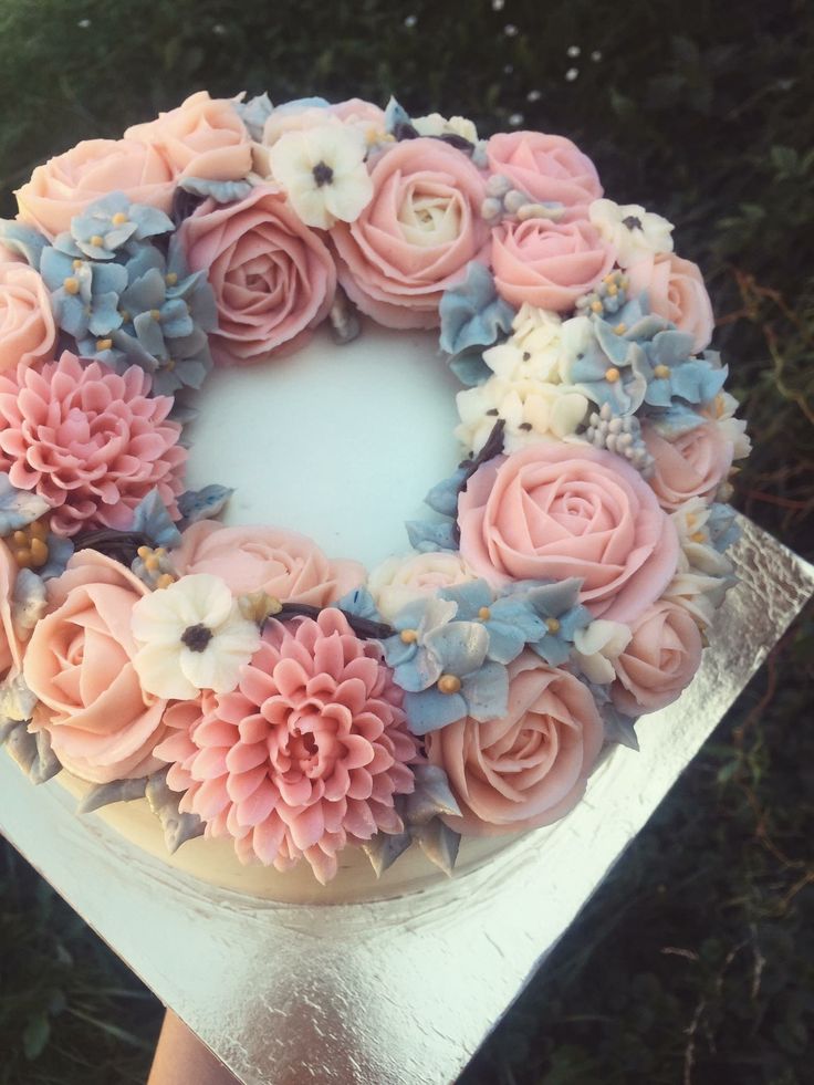 pastel de flores