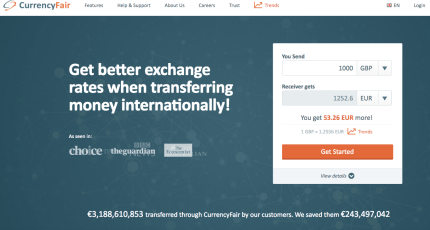 currencyfair exchange rate