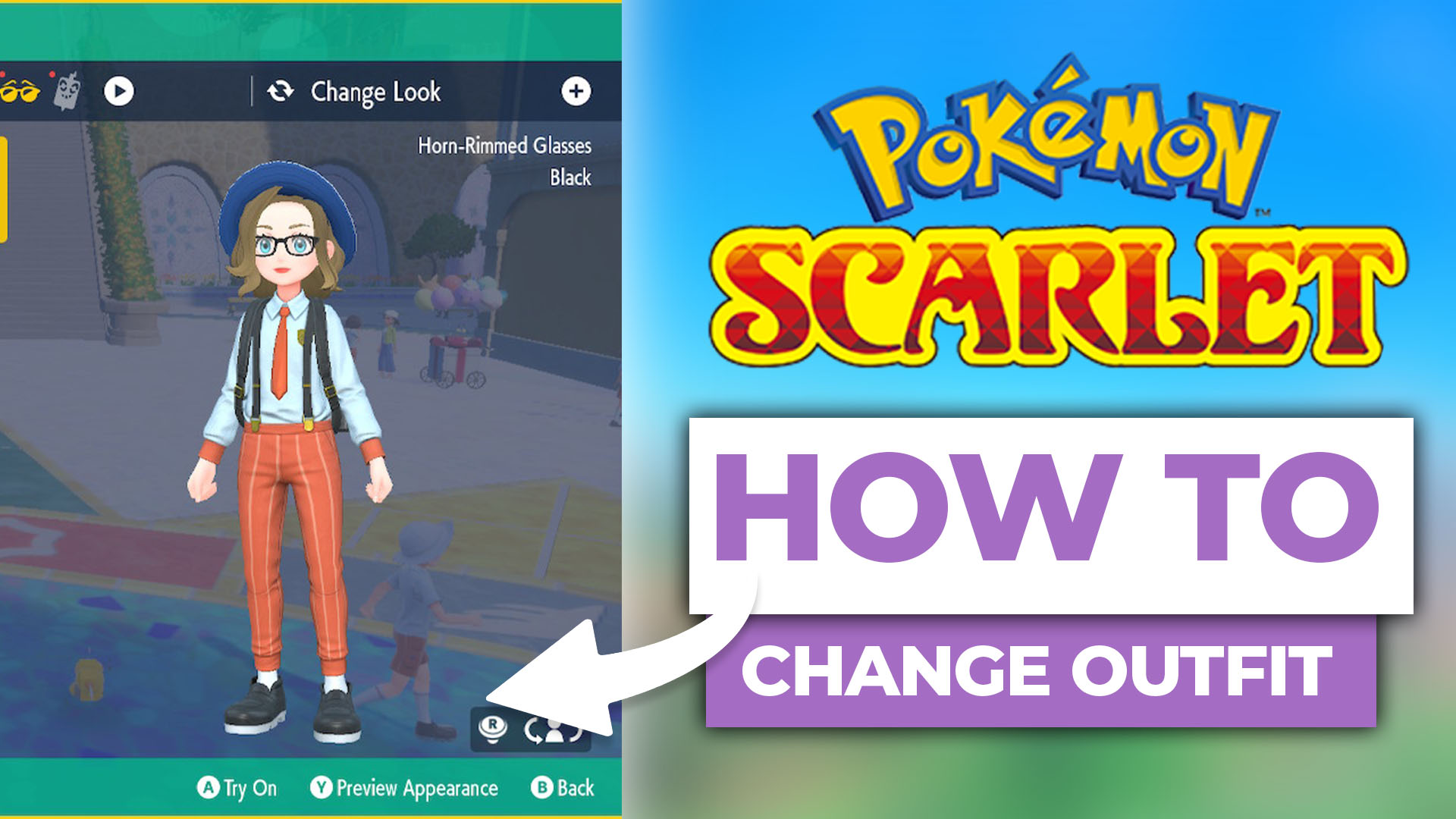 how to change clothing in pokemon violet