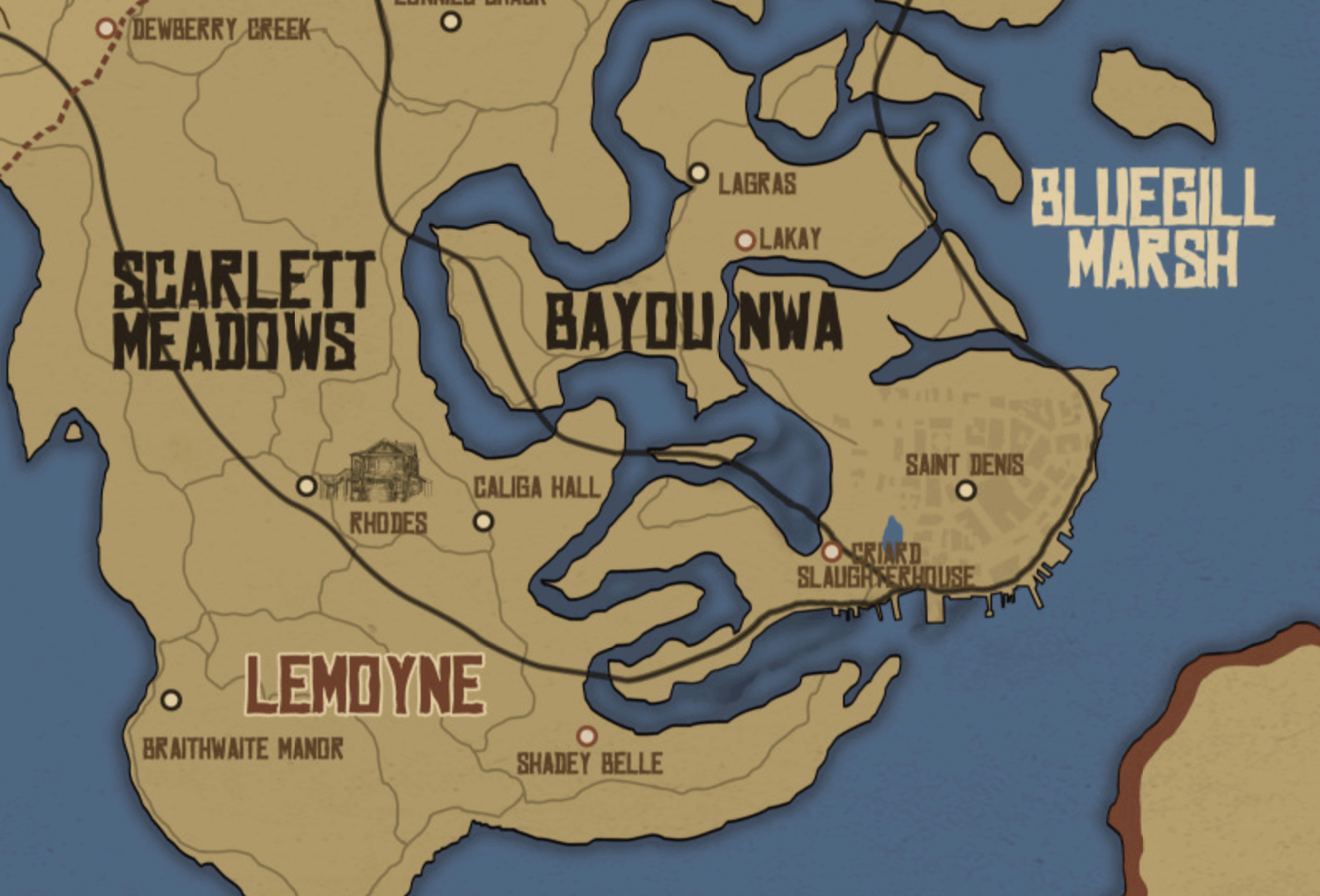 red dead redemption 2 interactive map