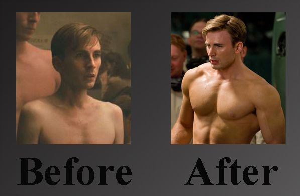 captain america before and after