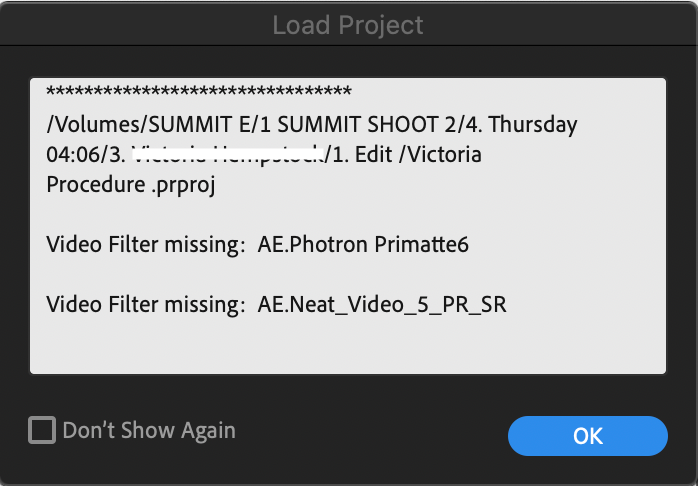 filter offline premiere pro