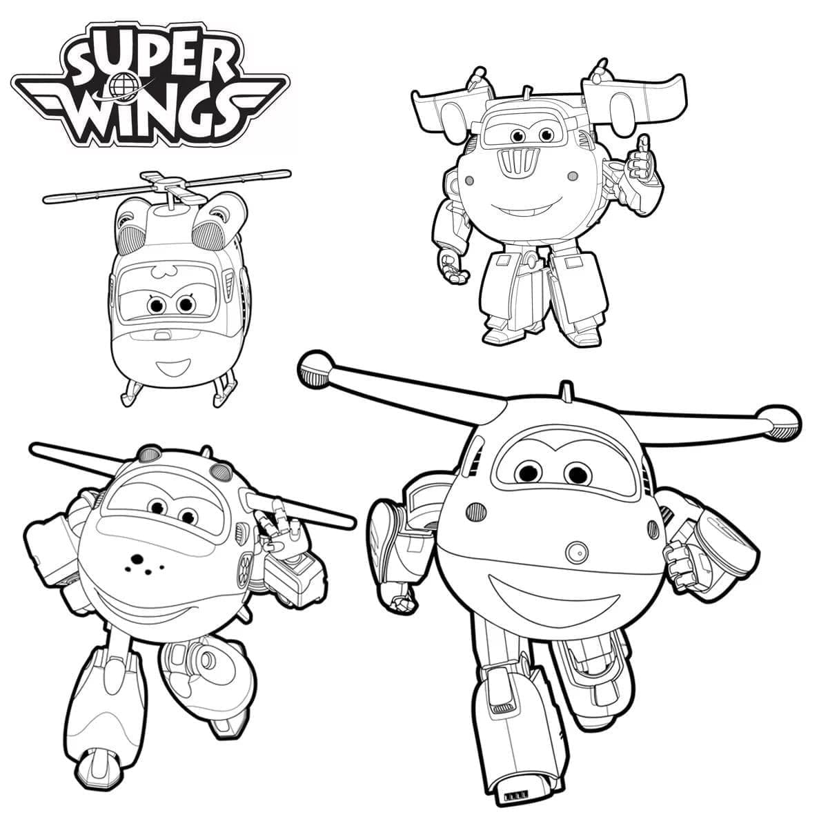 super wings para colorear