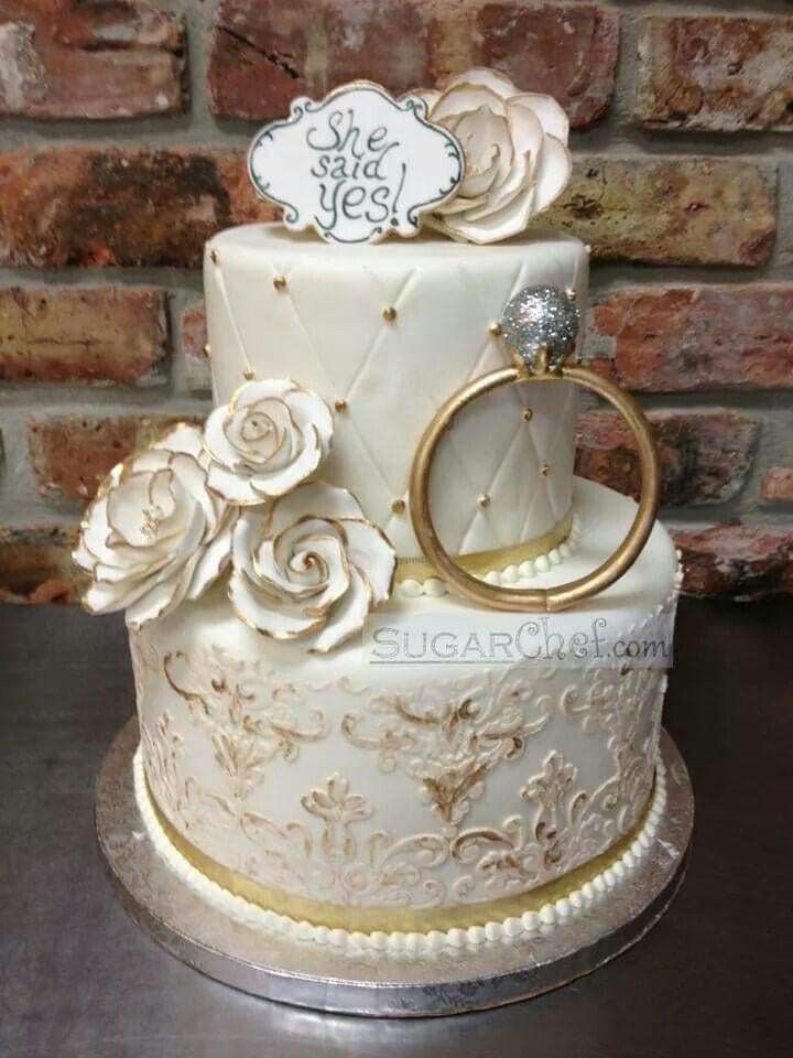 unique engagement cake designs