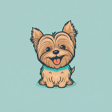 yorkie dog cartoon