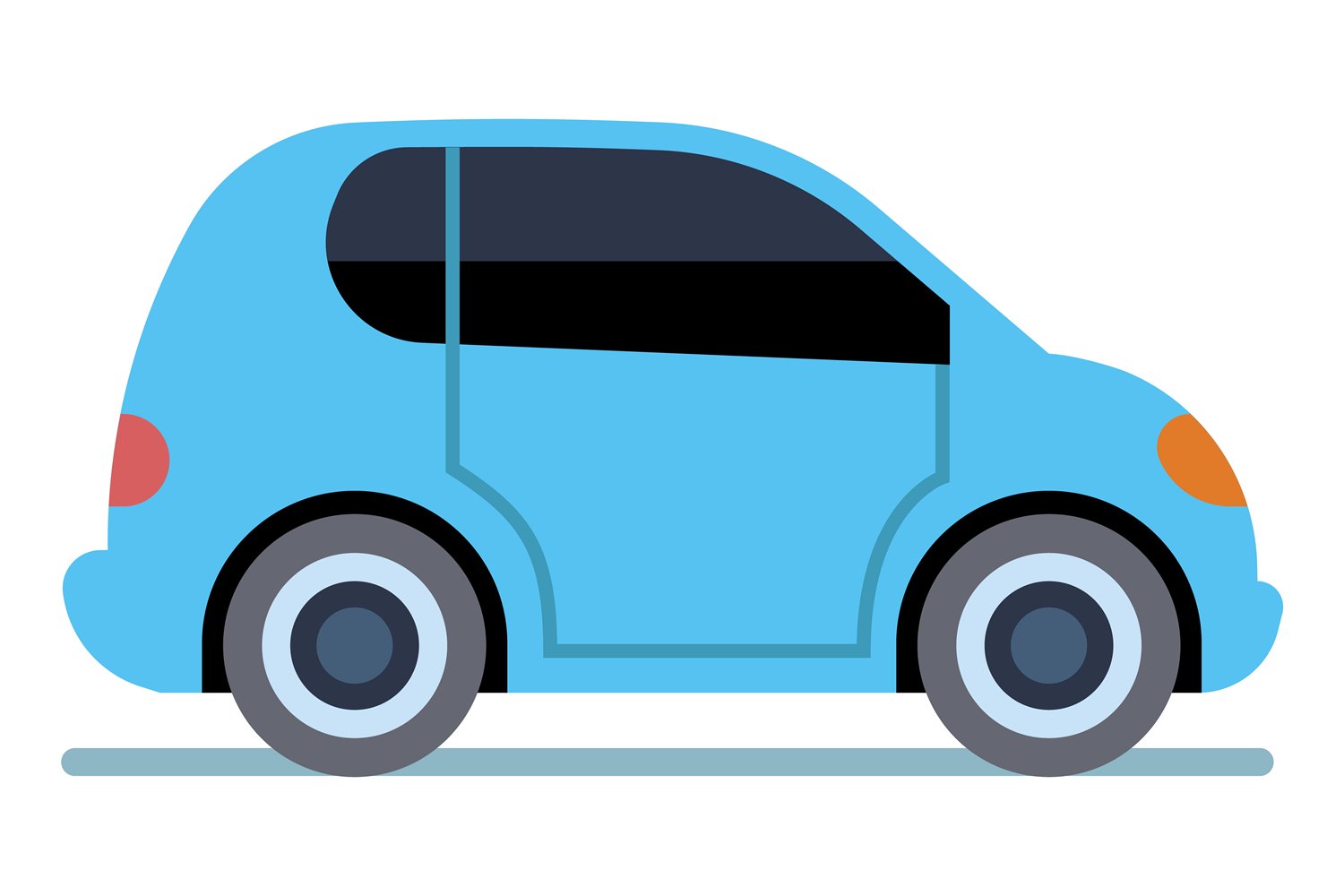 blue car clipart