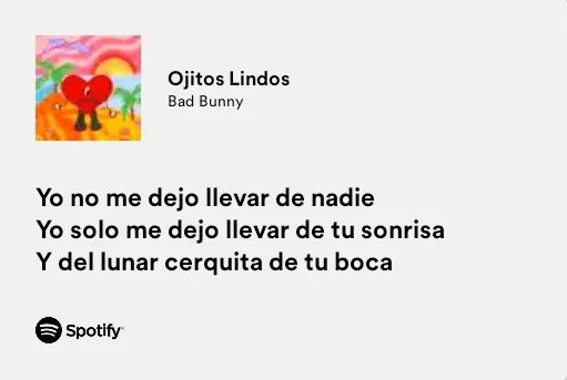 bad bunny ojitos lindos lyrics