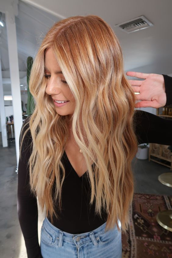 copper and blonde highlights