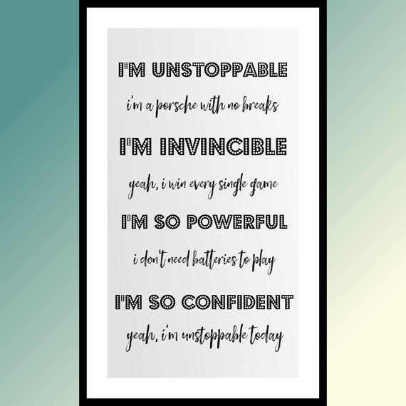 lyrics for unstoppable by sia