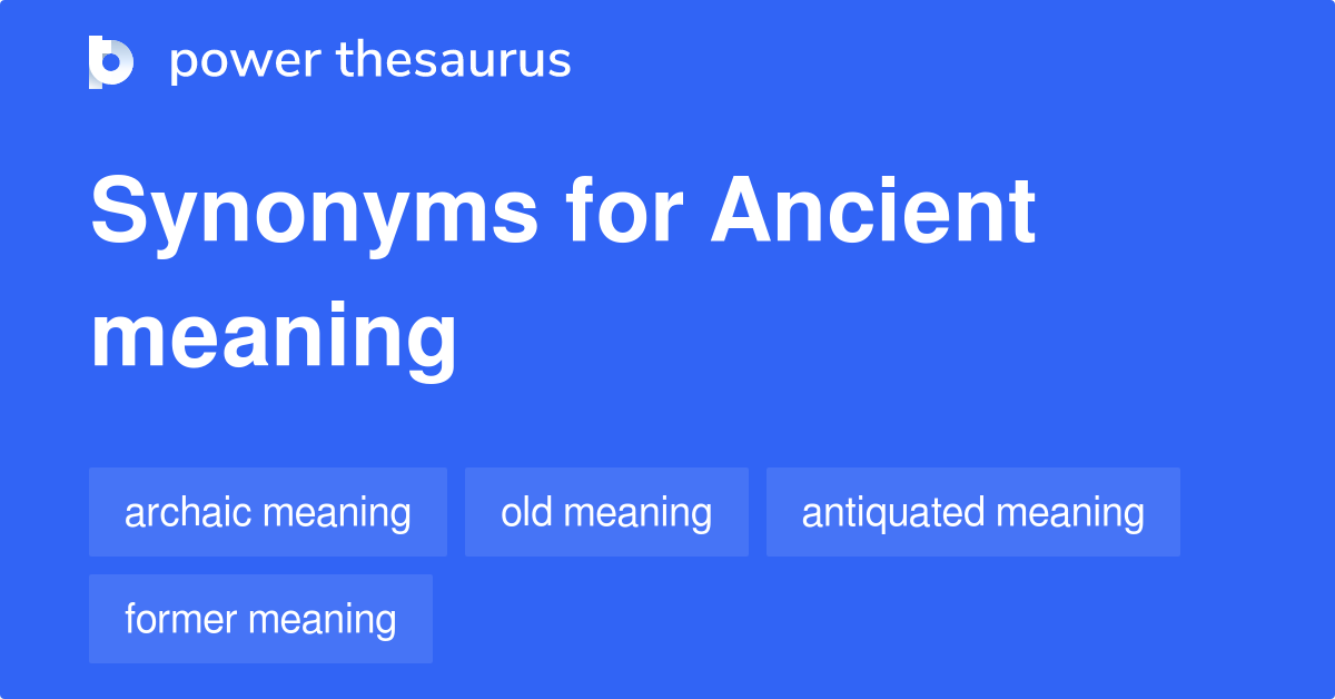 thesaurus archaic