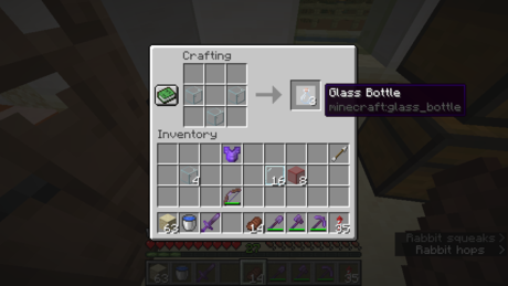 minecraft glass pane recipe