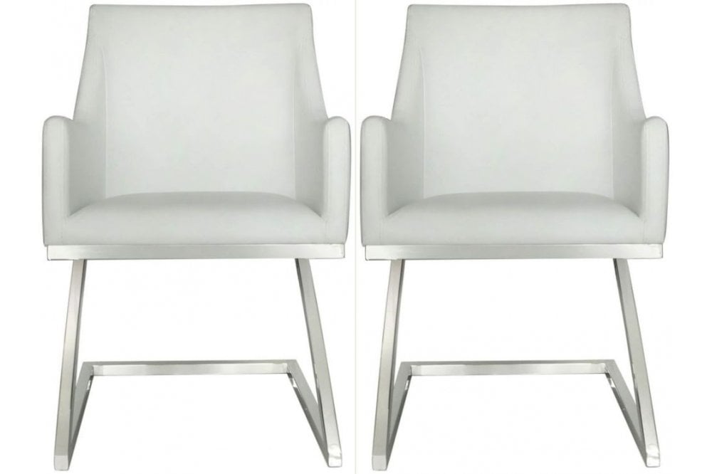 white leather dining chairs set of 4