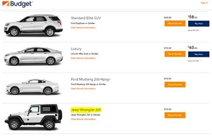 budget car rental near me