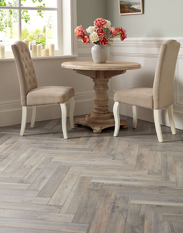 herringbone vinyl flooring b&q