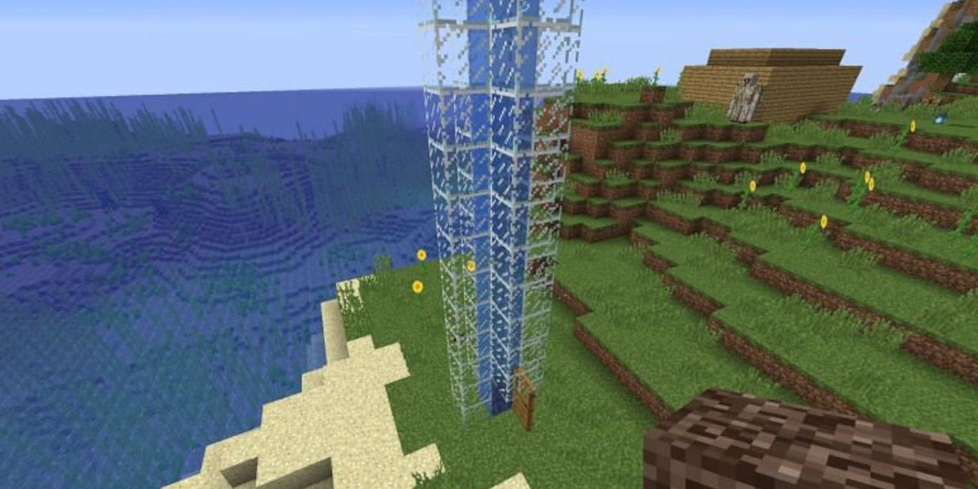 minecraft water elevator