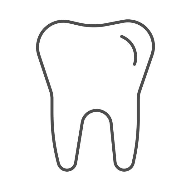 black and white tooth clipart