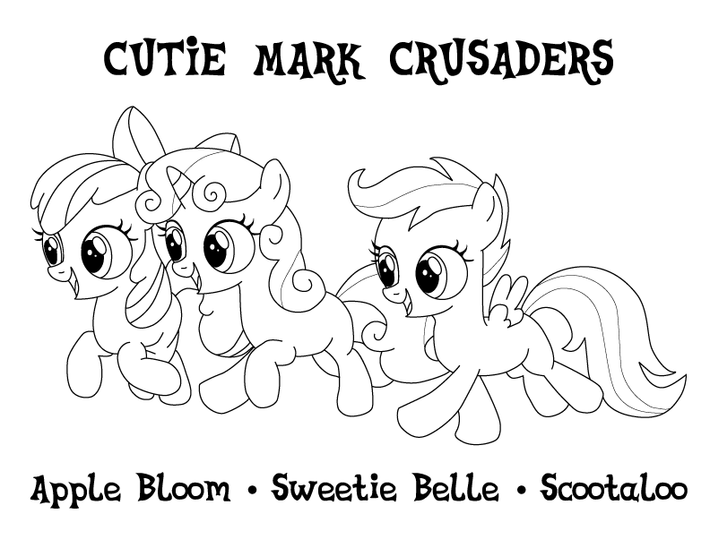 cutie mark crusaders coloring pages