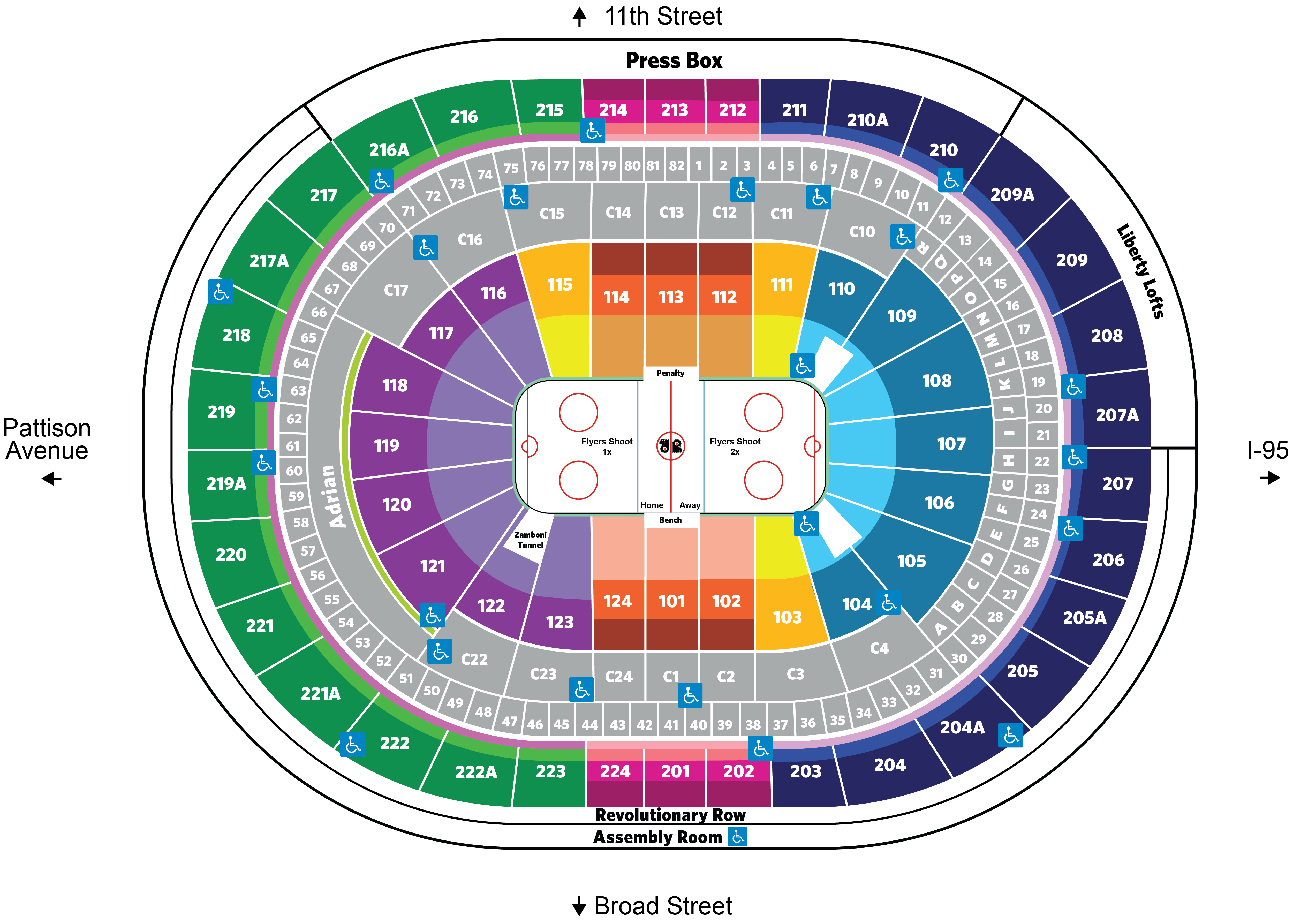 wells fargo center philadelphia directions