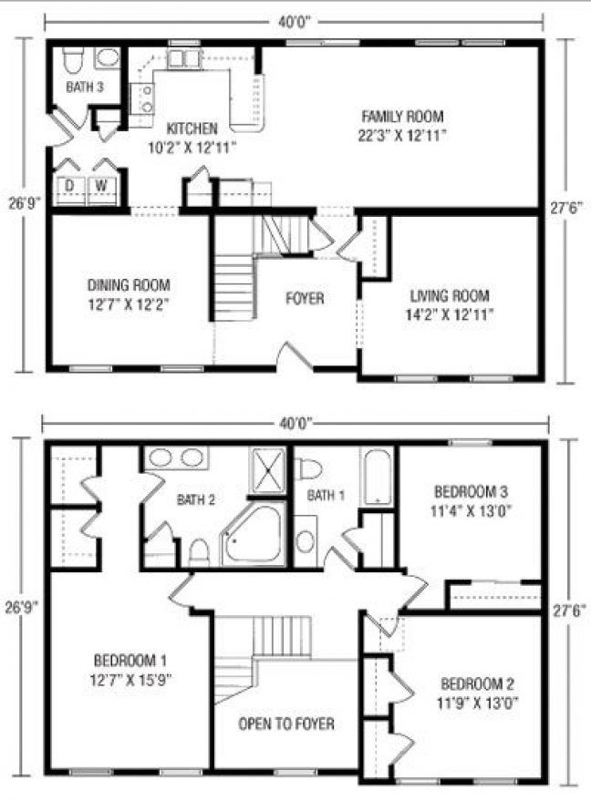 simple 2 storey house plan