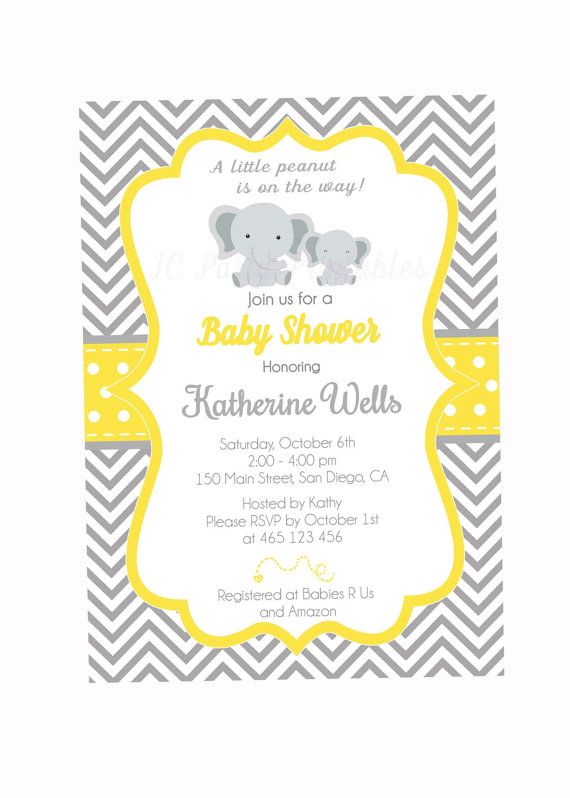 invitaciones de baby shower color amarillo