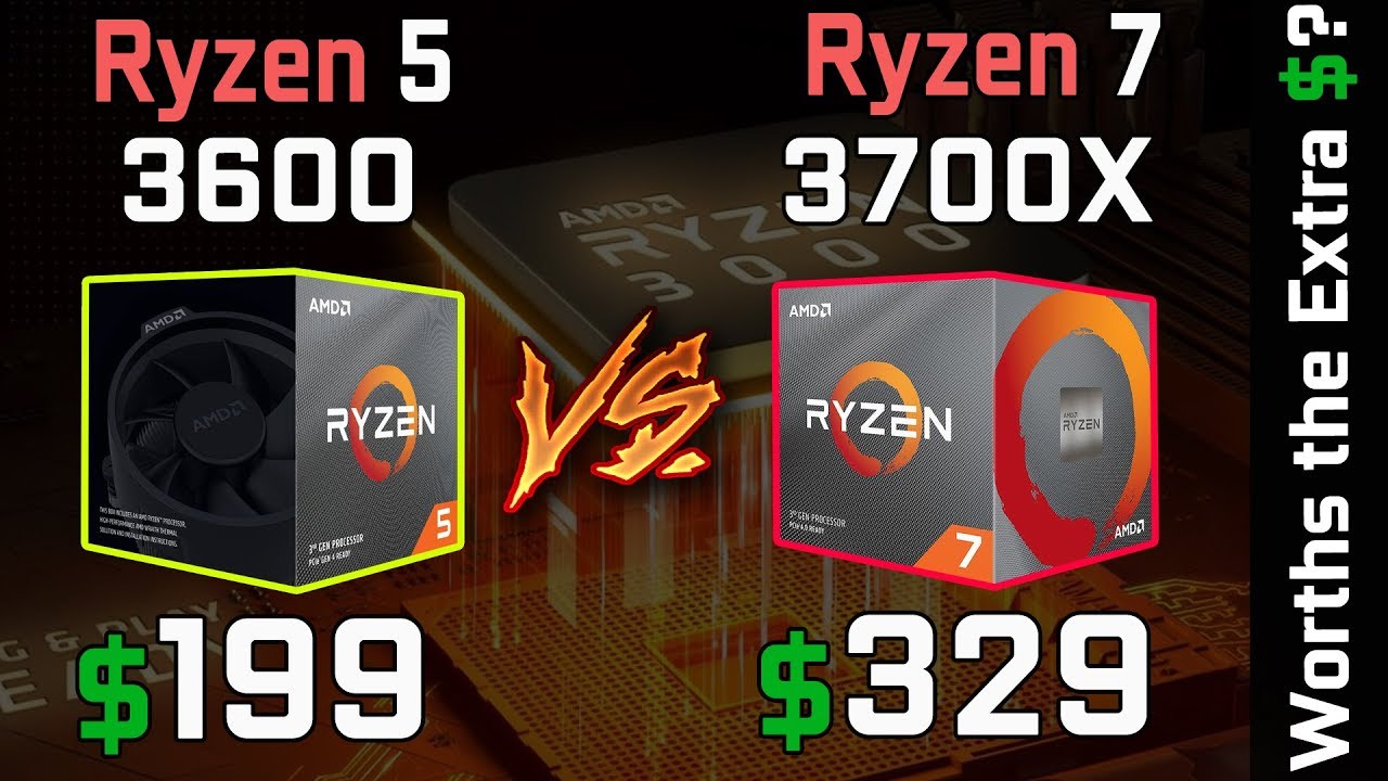 ryzen 7 3700x vs ryzen 5 3600x