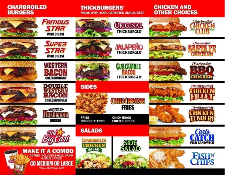 menu carls junior