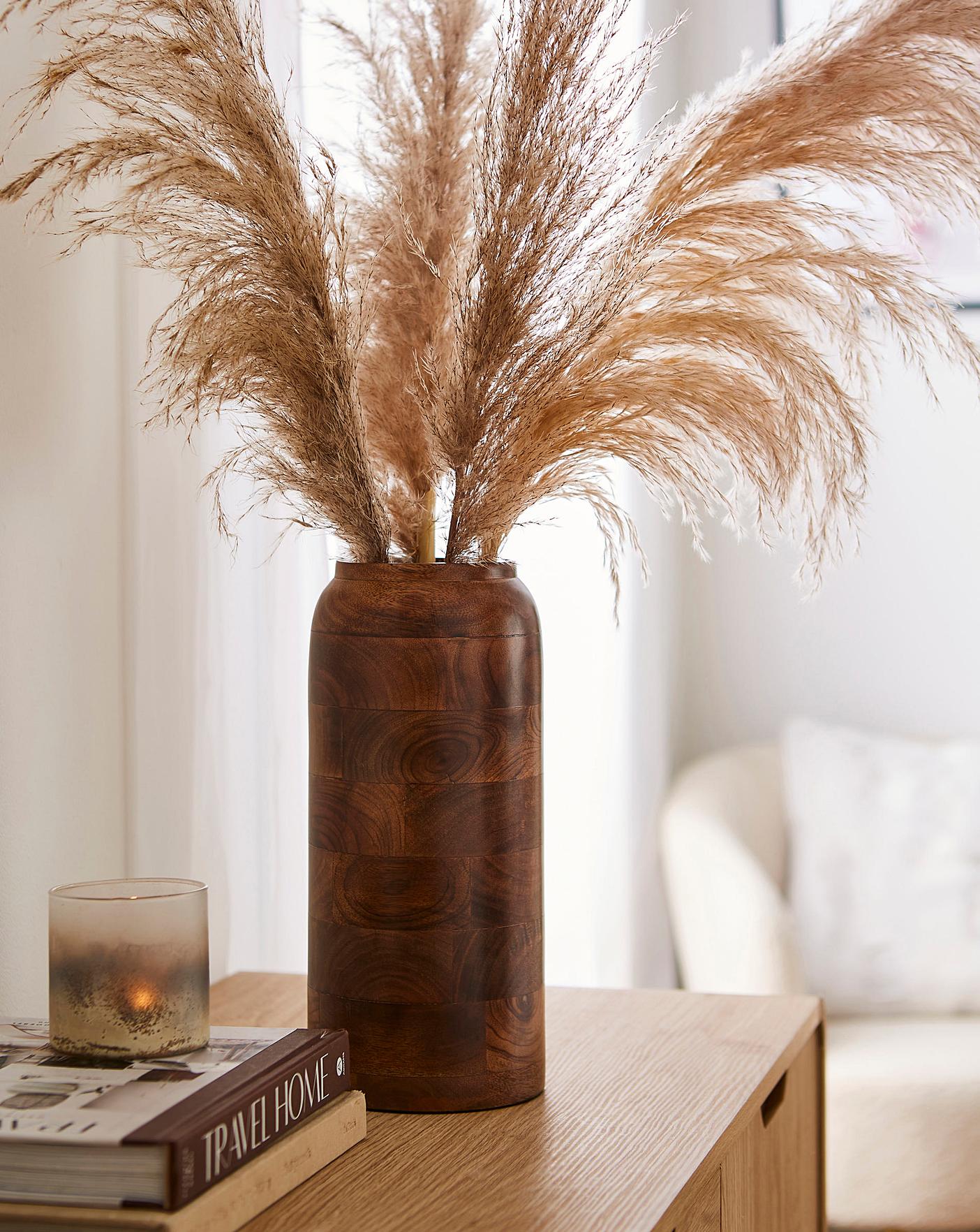 mango wood floor vase