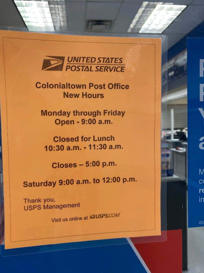 what time is the post office closed