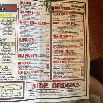 wagon wheel restaurant fort lawn sc menu