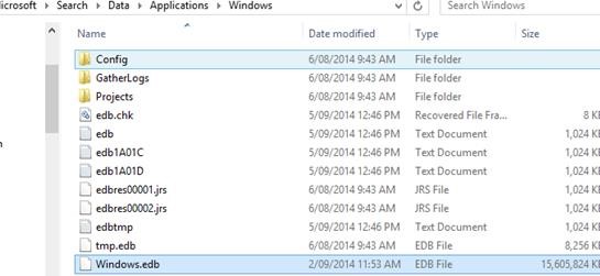 delete windows.edb