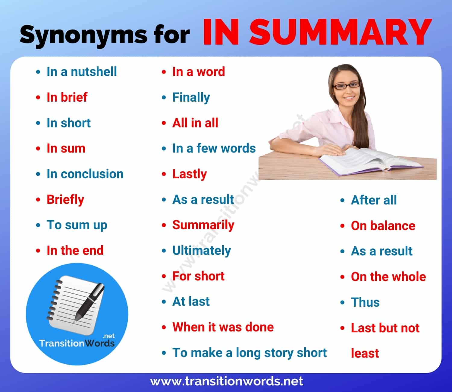 synonym of summary