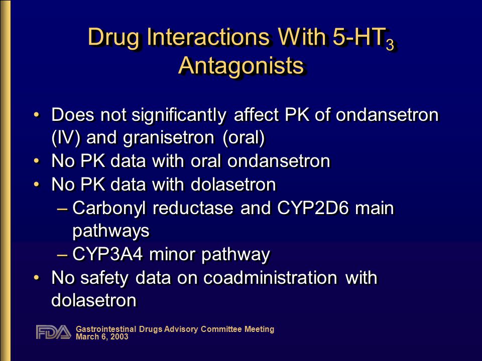 ondansetron drug interactions