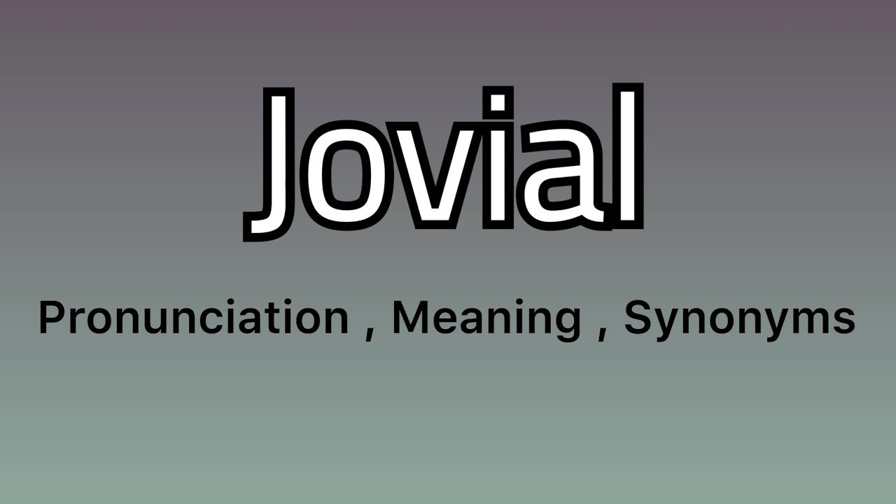 jovial pronunciation