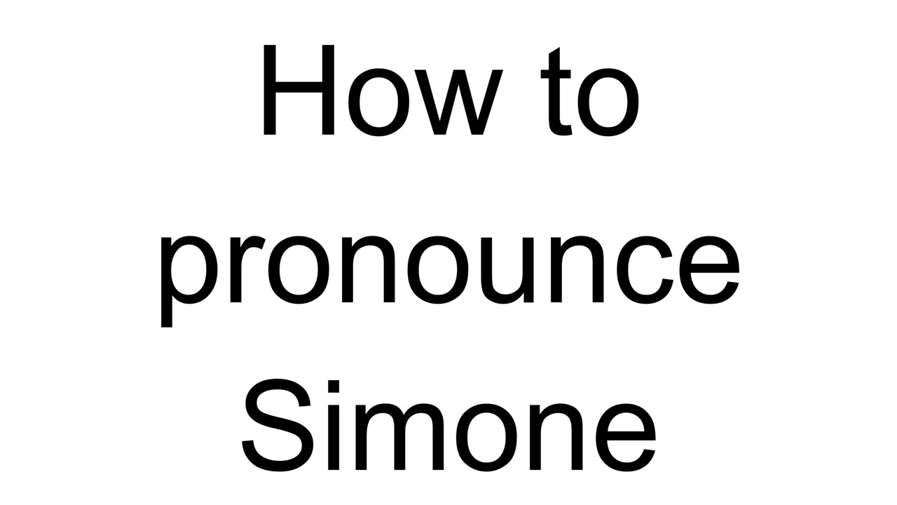 simone pronunciation