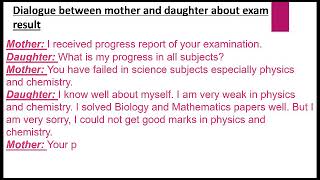 short conversation between mother and daughter about studies