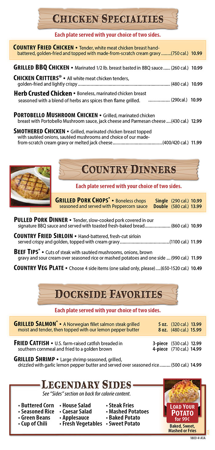 texas road roadhouse menu