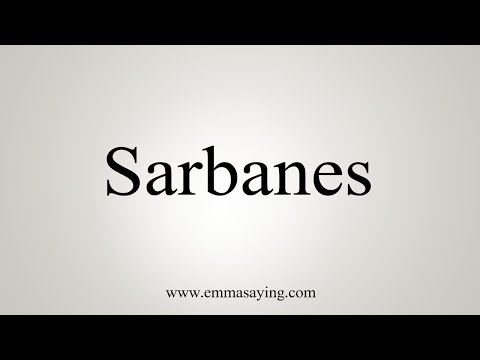 sarbanes pronunciation