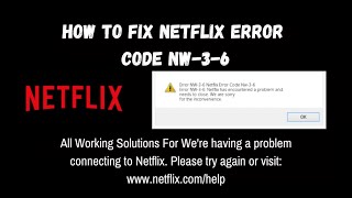 código nw-3-6 netflix