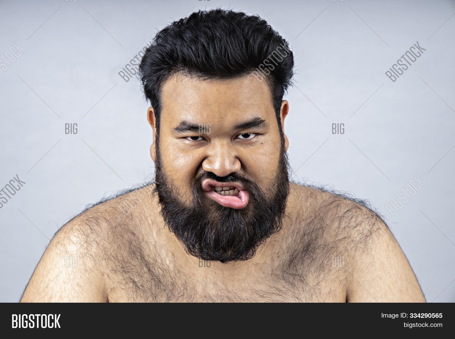 fat man with a beard