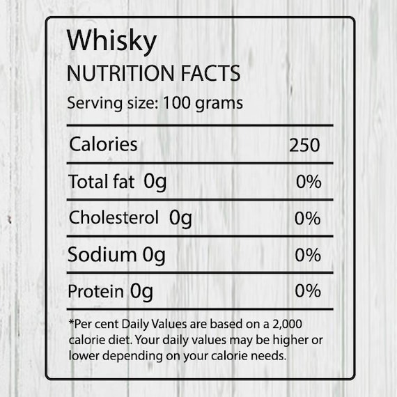 whiskey nutritional facts