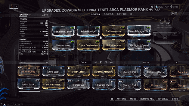 tenet arca plasmor build