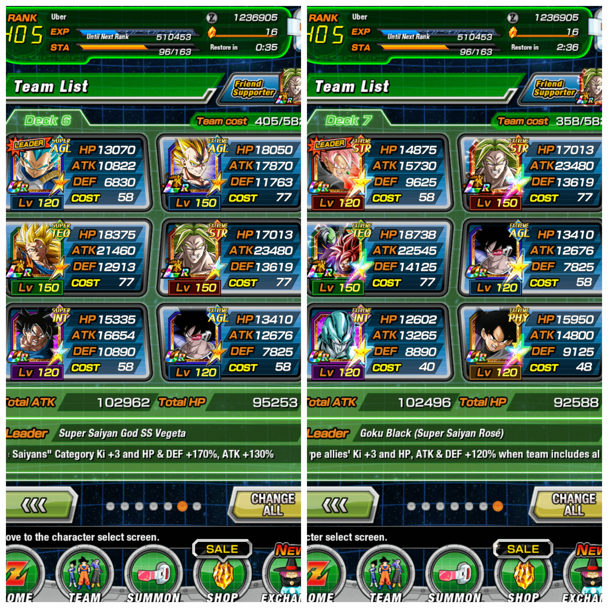 best team for world tournament dokkan