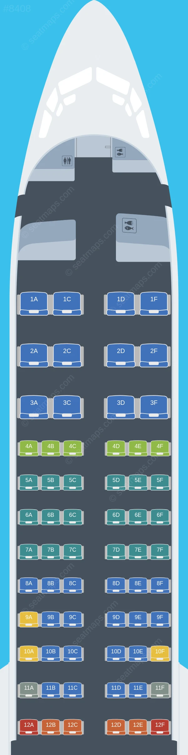 westjet boeing 737 max 8 seat map