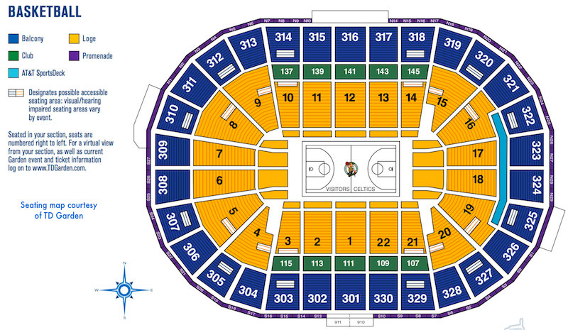 fleet center boston seating chart